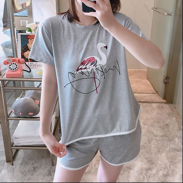 summer comfortable cute pajama women sleepwear set girl print pyjama short sleeve suit nightshirt sets, Black;red
summer comfortable cute pajama women sleepwear set girl print pyjama short sleeve suit nightshirt sets, Black;red