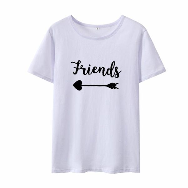 women's t-shirt friends gift girl women tshirts fashion letter print 100% cotton female clothing o neck casual shirt short sleeve tees, White
women's t-shirt friends gift girl women tshirts fashion letter print 100% cotton female clothing o neck casual shirt short sleeve tees, White