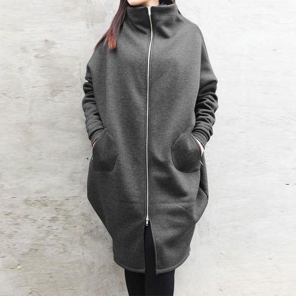 women's hoodies & sweatshirts 2021 female zipper jackets autumn stylish women solid full sleeve casual long hooded oversized coats, Black
women's hoodies & sweatshirts 2021 female zipper jackets autumn stylish women solid full sleeve casual long hooded oversized coats, Black