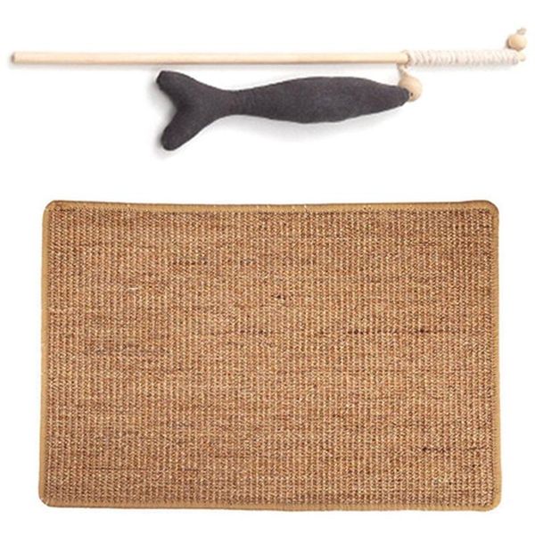 cat scratcher mat, sisal scratching pad & gray fishing rod funny stick catnip simulation fish bite-resistant toys
cat scratcher mat, sisal scratching pad & gray fishing rod funny stick catnip simulation fish bite-resistant toys