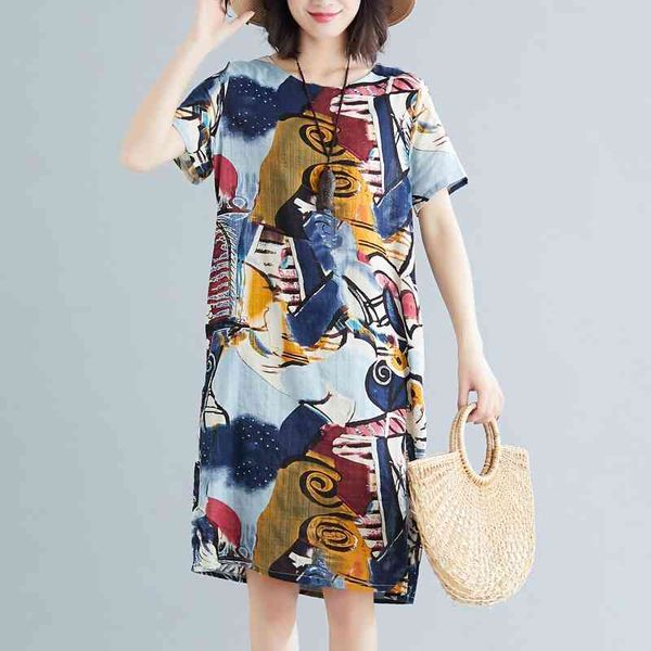 hong kong style art print short sleeve cotton linen dress women's 2021 summer new loose belly covering mid length skirt, Black;gray
hong kong style art print short sleeve cotton linen dress women's 2021 summer new loose belly covering mid length skirt, Black;gray