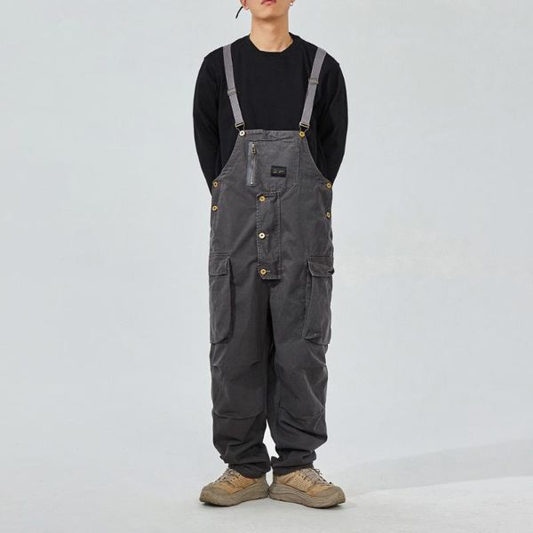 men's pants european american streetwear fashion overalls harajuku loose casual cargo 2021 japanese straight trousers clothing, Black
men's pants european american streetwear fashion overalls harajuku loose casual cargo 2021 japanese straight trousers clothing, Black