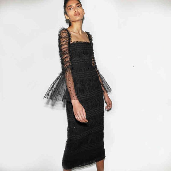 casual dresses autumn women's square neck long sleeve black polka dot mesh chiffon dress long skirt k0qk, Black;gray 
casual dresses autumn women's square neck long sleeve black polka dot mesh chiffon dress long skirt k0qk, Black;gray