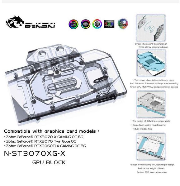 fans & coolings bykski 3070 gpu water cooling block for zotac geforce rtx3070 x-gaming liquid cooler video card n-st3070xg-x
fans & coolings bykski 3070 gpu water cooling block for zotac geforce rtx3070 x-gaming liquid cooler video card n-st3070xg-x