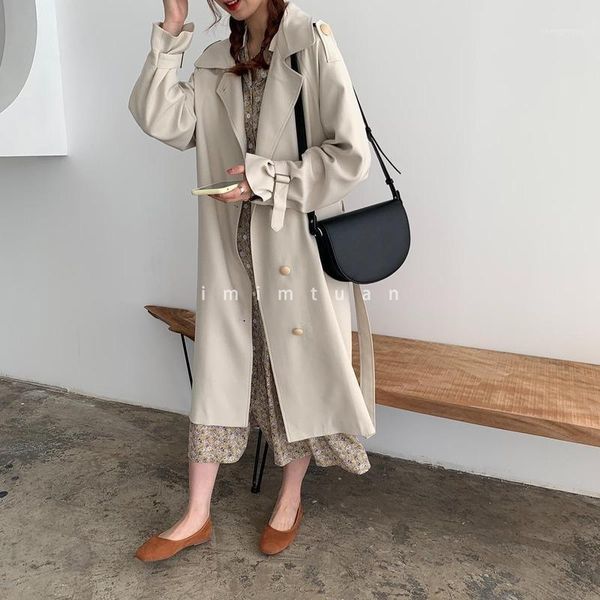 women's wool & blends women retro vintage all-match adjustable waist fashion korean ladies outwear coats single breasted femme windbrea, Black
women's wool & blends women retro vintage all-match adjustable waist fashion korean ladies outwear coats single breasted femme windbrea, Black
