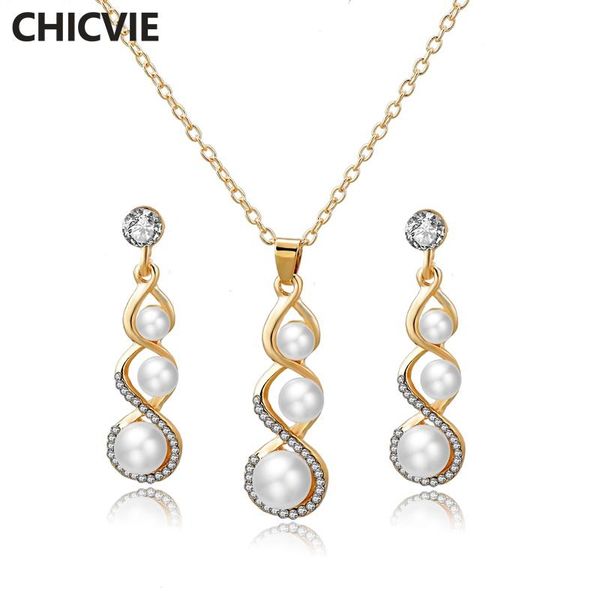 earrings & necklace chicvie fashion pearl necklaces sets wedding crystal jewelry set for gold women set190007, Silver
earrings & necklace chicvie fashion pearl necklaces sets wedding crystal jewelry set for gold women set190007, Silver