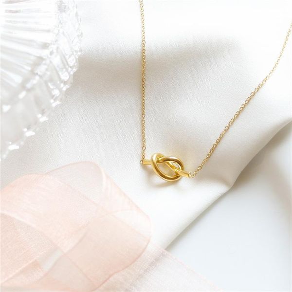 retro style simple temperament heart knotted concentric knot titanium steel necklace female non-fading clavicle chain pendant necklaces, Silver
retro style simple temperament heart knotted concentric knot titanium steel necklace female non-fading clavicle chain pendant necklaces, Silver