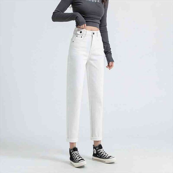 white straight high waist slim womens jean harem pants ankle length denim trousers streetwear mom bottoms 519, Blue
white straight high waist slim womens jean harem pants ankle length denim trousers streetwear mom bottoms 519, Blue