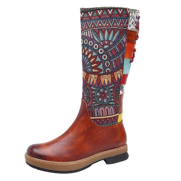 boots vintage embroidery lace shoes woman fashion splicing pattern round toe flat bohemian style knee women bota feminina, Black
boots vintage embroidery lace shoes woman fashion splicing pattern round toe flat bohemian style knee women bota feminina, Black