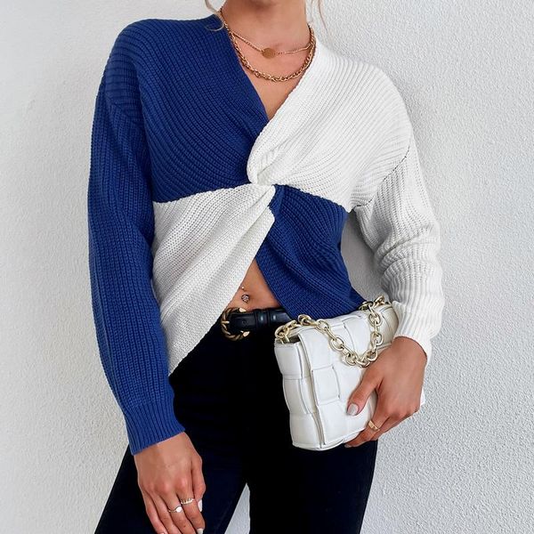 women's sweaters women twisted personality stitching knitted sweater autumn/winter off-shoulder v-neck irregular, White;black
women's sweaters women twisted personality stitching knitted sweater autumn/winter off-shoulder v-neck irregular, White;black