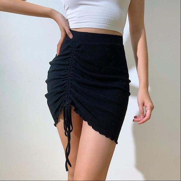 fashion trend solid color womens skirt simple mini black high waist unique drawstring casual autumn irregular slim buttoms
fashion trend solid color womens skirt simple mini black high waist unique drawstring casual autumn irregular slim buttoms