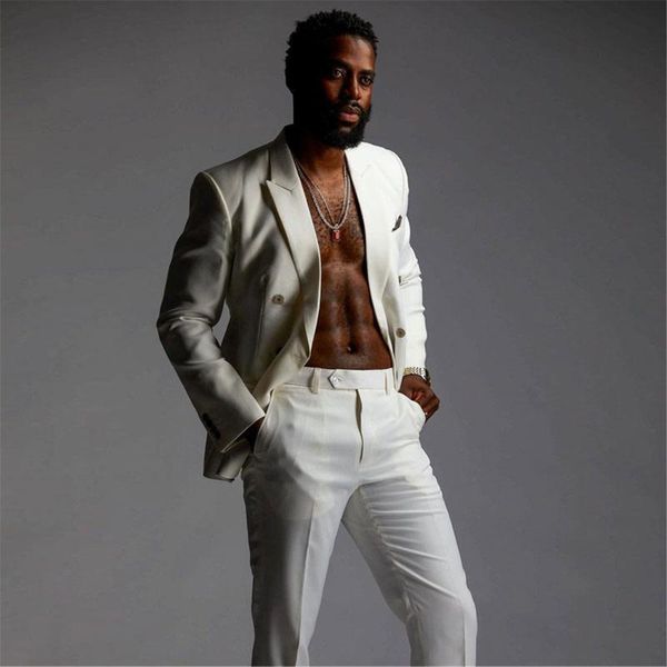 men's suits & blazers handsome white mens daily casual slim fit business double breasted groomsmen 2 pieces costume homme (jacket+pants, White;black
men's suits & blazers handsome white mens daily casual slim fit business double breasted groomsmen 2 pieces costume homme (jacket+pants, White;black