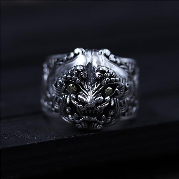 cluster rings cool lion ring s925 thai silver retro god beast for men open assertive fashion punk style male, Golden;silver
cluster rings cool lion ring s925 thai silver retro god beast for men open assertive fashion punk style male, Golden;silver