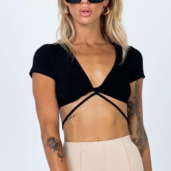 women's blouses & shirts women summer short 2021 sleeve bandage bow v-neck female elasticity fashion street clothes, White
women's blouses & shirts women summer short 2021 sleeve bandage bow v-neck female elasticity fashion street clothes, White