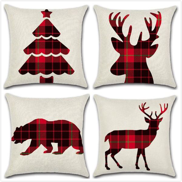 cushion/decorative pillow christmas cushion cover red plaid reindeer elk pillowcase 45*45cm sofa xmas decoration for home car fundas cojines
cushion/decorative pillow christmas cushion cover red plaid reindeer elk pillowcase 45*45cm sofa xmas decoration for home car fundas cojines