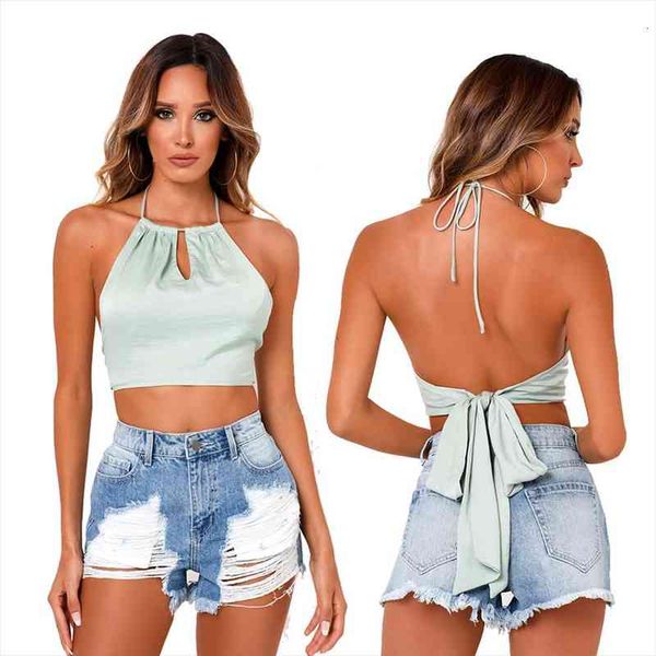 fashion satin backless crop women cami sleeveless halter bandage bow tie up camis cute solid color corset streetwear, White
fashion satin backless crop women cami sleeveless halter bandage bow tie up camis cute solid color corset streetwear, White