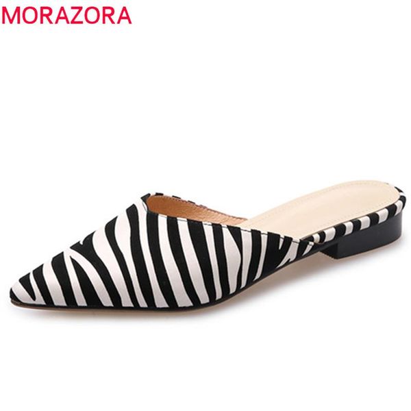 slippers morazora 2021 women slipper genuine leather shoes pointed toe summer comfortable low heels prom woman, Black
slippers morazora 2021 women slipper genuine leather shoes pointed toe summer comfortable low heels prom woman, Black