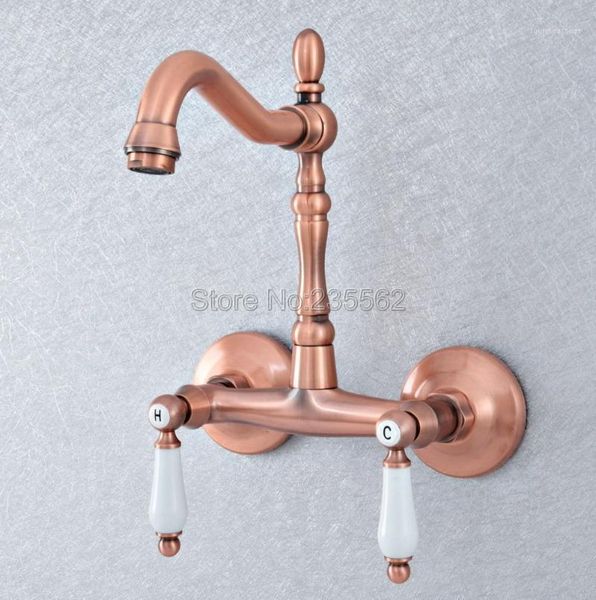 antique red copper brass wall mounted bathroom kitchen sink faucet swivel spout mixer tap double ceramic handles levers lsf897 faucets1
antique red copper brass wall mounted bathroom kitchen sink faucet swivel spout mixer tap double ceramic handles levers lsf897 faucets1