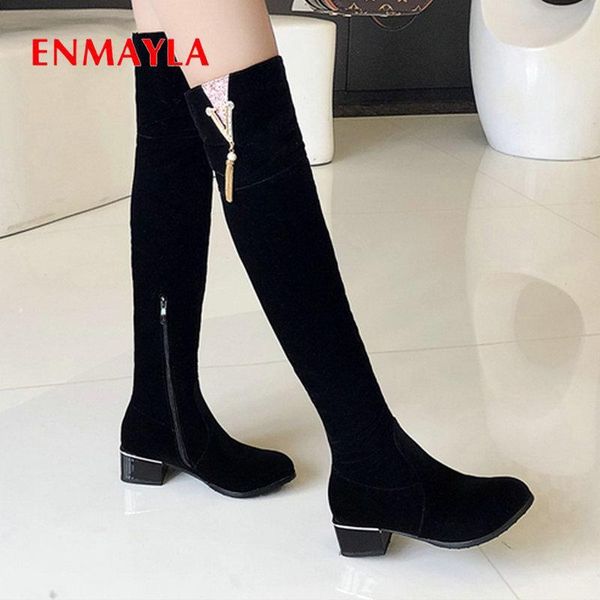 boots enmayla 2021 faux suede slim basic fashion winter women zip round toe over the knee square heel shoes, Black
boots enmayla 2021 faux suede slim basic fashion winter women zip round toe over the knee square heel shoes, Black