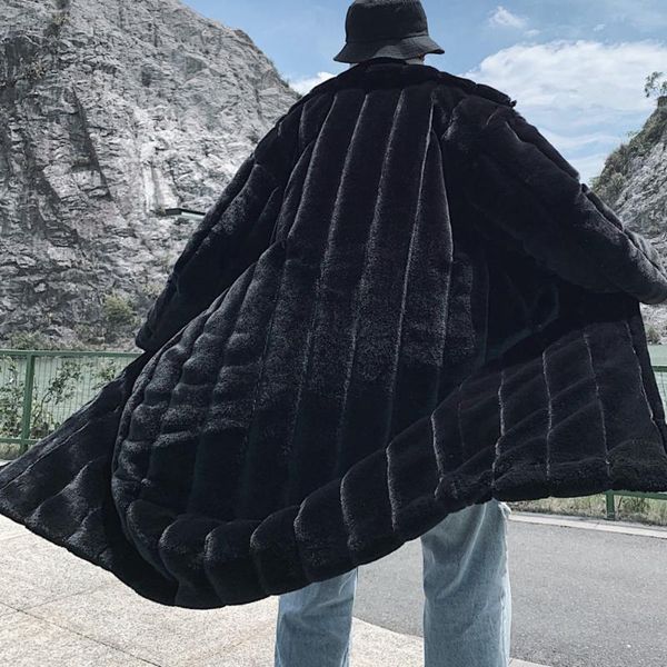 men's fur & faux jacket leather long imitation thickened lapel velvet striped men veste fourrure homme giubotti uomo, Black
men's fur & faux jacket leather long imitation thickened lapel velvet striped men veste fourrure homme giubotti uomo, Black