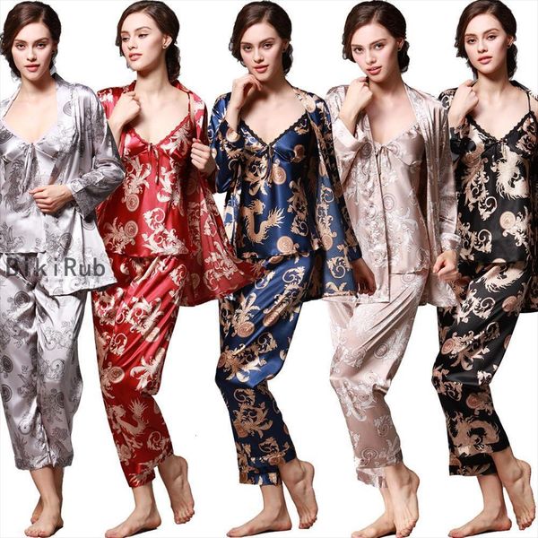 silk pajamas 3 pieces women sleepwear satin sets autumn spring summer long sleeve homewear printed nightwear, Black;red
silk pajamas 3 pieces women sleepwear satin sets autumn spring summer long sleeve homewear printed nightwear, Black;red
