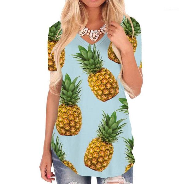 women's t-shirt giyu brand pineapple t shirt women fruit v-neck tshirt lovely print womens clothing hip hop loose style high quality, White
women's t-shirt giyu brand pineapple t shirt women fruit v-neck tshirt lovely print womens clothing hip hop loose style high quality, White