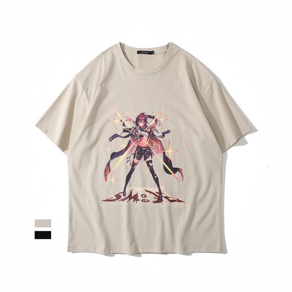 ins brand two dimensional female warrior cartoon large couple t-shirt men's and women's loose half shirt oversize short sleeve, White;black
ins brand two dimensional female warrior cartoon large couple t-shirt men's and women's loose half shirt oversize short sleeve, White;black