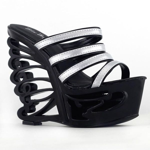 dress shoes lf51802 show story two tone strappy wedding wedge butterfly heel mule slide sandals, Black
dress shoes lf51802 show story two tone strappy wedding wedge butterfly heel mule slide sandals, Black