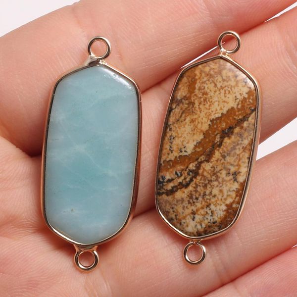 charms natural stone connector rectangle double hole smooth agates exquisite for jewelry making bracelet necklace accessories, Bronze;silver
charms natural stone connector rectangle double hole smooth agates exquisite for jewelry making bracelet necklace accessories, Bronze;silver