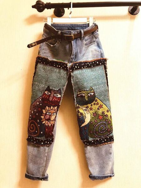 women's jeans female jeans european style, spring fall , embroidered, high waist, loose pants, women's j8ee, Blue
women's jeans female jeans european style, spring fall , embroidered, high waist, loose pants, women's j8ee, Blue