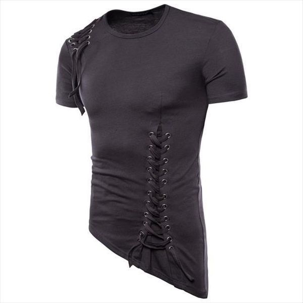 summer short sleeve with irregular mens design knitting rope fashion camisetas hombre, White;black
summer short sleeve with irregular mens design knitting rope fashion camisetas hombre, White;black