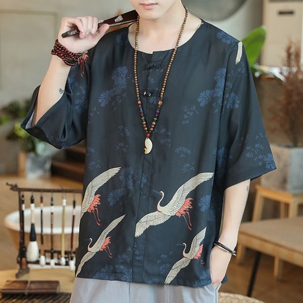 traditional chinese clothing shirt harajuku short-sleeve original crane print mens tshirt casual oversize kung fu clothes 10895, Red
traditional chinese clothing shirt harajuku short-sleeve original crane print mens tshirt casual oversize kung fu clothes 10895, Red