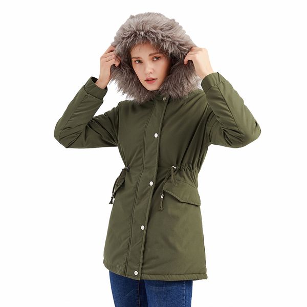 women outerwear down parkas winter sherpa lined faux fur hooded mid long safari parka coat cotton jacket plus size s-5xl, Black
women outerwear down parkas winter sherpa lined faux fur hooded mid long safari parka coat cotton jacket plus size s-5xl, Black