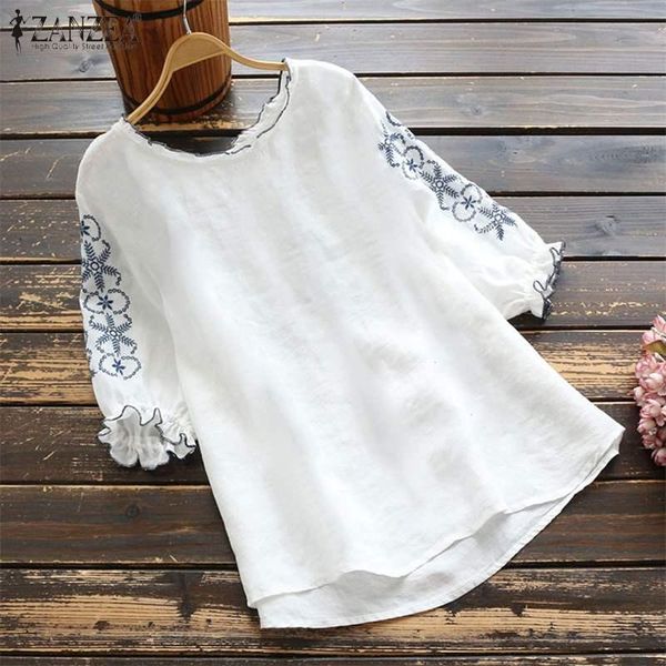 women's blouses & shirts 2022 elegant ruffle embroidery blouse casual short sleeve summer blusas female o neck tunic plus size, White
women's blouses & shirts 2022 elegant ruffle embroidery blouse casual short sleeve summer blusas female o neck tunic plus size, White