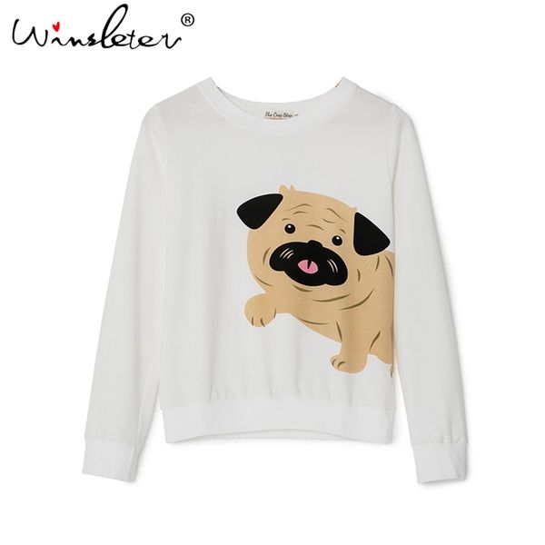 cute pug print pullover women sweatshirt white dog hoodie for casual o neck long sleeve s-xxl t61205 210421, Black
cute pug print pullover women sweatshirt white dog hoodie for casual o neck long sleeve s-xxl t61205 210421, Black
