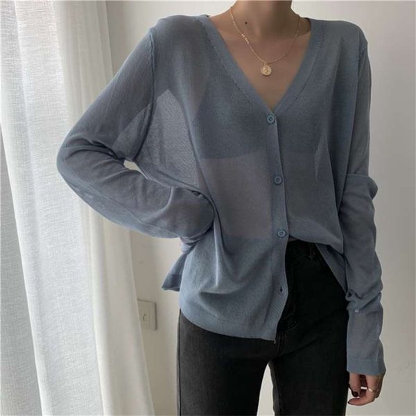 cardigan women korean long sleeve summer cropped knitted v neck thin ice silk sweaters sunscreen shirt 210929, White;black
cardigan women korean long sleeve summer cropped knitted v neck thin ice silk sweaters sunscreen shirt 210929, White;black