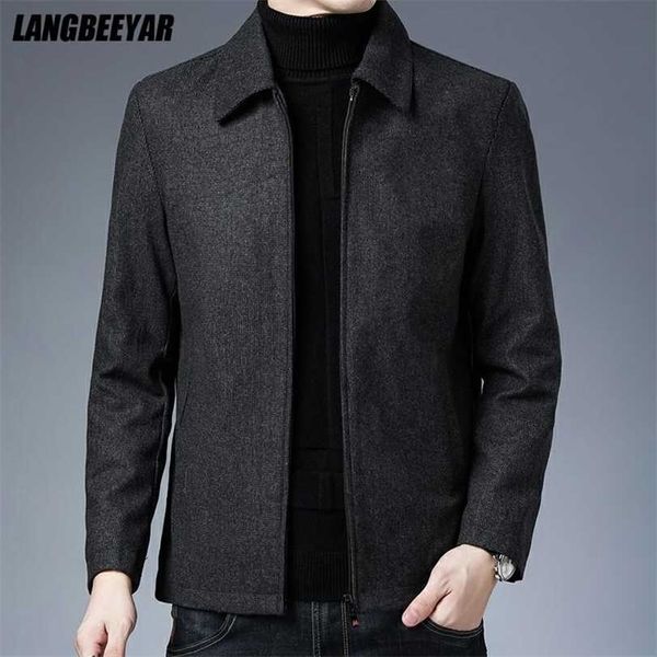 brand casual fashion lapel autumn winter mens coat men clothing jacket solid classic windbreaker 211214, Black;brown
brand casual fashion lapel autumn winter mens coat men clothing jacket solid classic windbreaker 211214, Black;brown