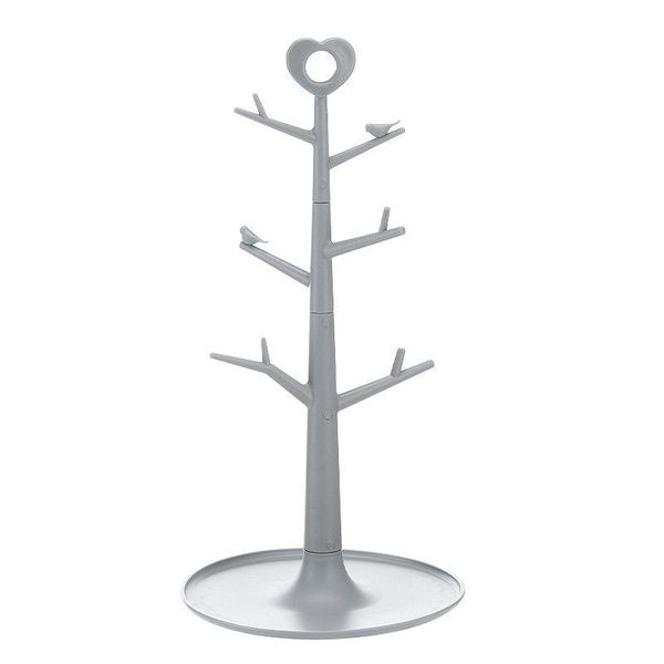 jewelry pouches, bags 6 mugs holder creative tree cups storage hanging stand upside down drain rack, Pink;blue
