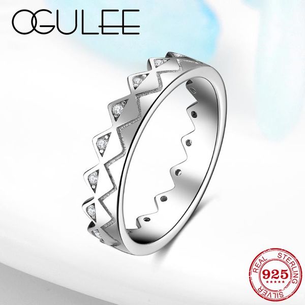 cluster rings 100% 925 sterling silver wavy triangle clear cz circle finger ring for women wedding engagement jewelry gift, Golden;silver
cluster rings 100% 925 sterling silver wavy triangle clear cz circle finger ring for women wedding engagement jewelry gift, Golden;silver