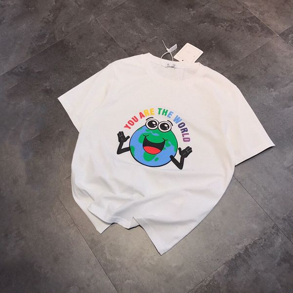 high version cute little frog earth college style women's t-shirt chest pattern three-dimensional foam printing short sleeve 07100, White
high version cute little frog earth college style women's t-shirt chest pattern three-dimensional foam printing short sleeve 07100, White