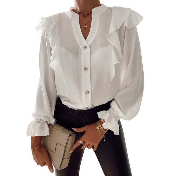 women's blouses & shirts white long sleeve ruffled women blouse autumn v-neck single-breasted elegant office slim plus size and
women's blouses & shirts white long sleeve ruffled women blouse autumn v-neck single-breasted elegant office slim plus size and