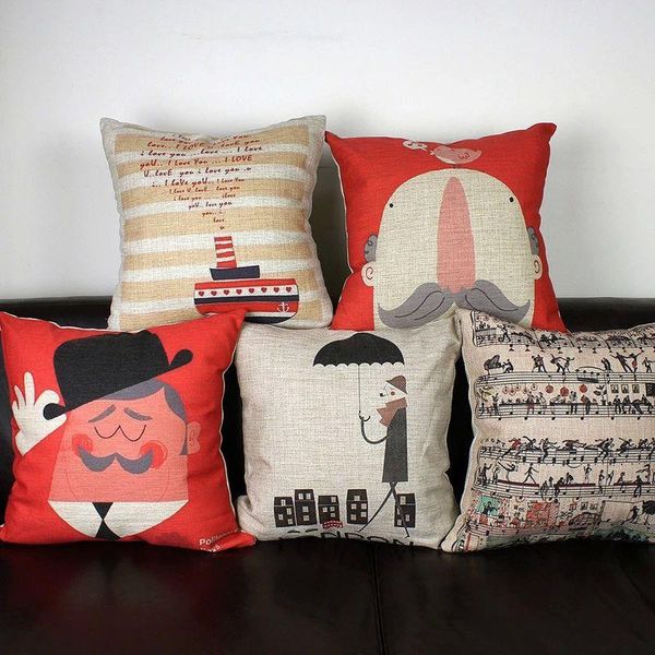 cushion/decorative pillow invisible zipper linen cushion pillowcase "music/boat/man/rain" not including filling "45*45cm
cushion/decorative pillow invisible zipper linen cushion pillowcase "music/boat/man/rain" not including filling "45*45cm