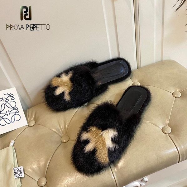 provaperfetto autumn all-match casual cute fur slippers female mixed colors half-drag comfortable flat with mules, Black
provaperfetto autumn all-match casual cute fur slippers female mixed colors half-drag comfortable flat with mules, Black