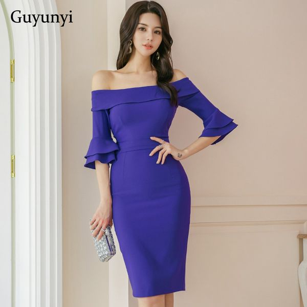 Blue Career Office Lady Dress 2021 Autumn Slash Neck Strapless Butterfly Sleeve High Waist Tight Pencil Elegant Party Dress, Cx2377
Blue Career Office Lady Dress 2021 Autumn Slash Neck Strapless Butterfly Sleeve High Waist Tight Pencil Elegant Party Dress, Cx2377