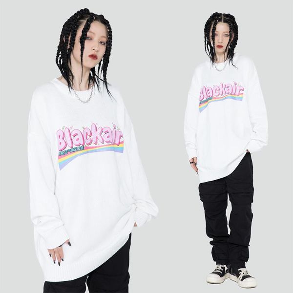 men's sweaters letter printing y2k sweater harajuku streetwear men clothing 2021 winter knitted fashion oversized long sleeve pullovers, White;black
men's sweaters letter printing y2k sweater harajuku streetwear men clothing 2021 winter knitted fashion oversized long sleeve pullovers, White;black