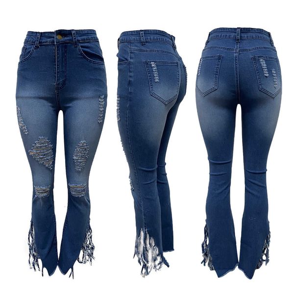 Women's Jeans Women Tail Fashion Clothing Troubled Holetassel Slim Fit Ladies Street Flared Denim Broek J6MN, Blue
Women's Jeans Women Tail Fashion Clothing Troubled Holetassel Slim Fit Ladies Street Flared Denim Broek J6MN, Blue