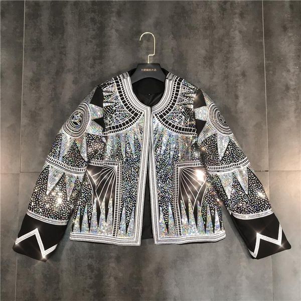 women's jackets net red colorful sequins bling women jacket coat 2021 autumn fashion abstract pattern embroidery long sleeve outwear, Black;brown
women's jackets net red colorful sequins bling women jacket coat 2021 autumn fashion abstract pattern embroidery long sleeve outwear, Black;brown
