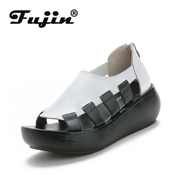 sandals fujin genuine leather platform women slip on soft comfy cute summer shoes thick sole breathable, Black
sandals fujin genuine leather platform women slip on soft comfy cute summer shoes thick sole breathable, Black