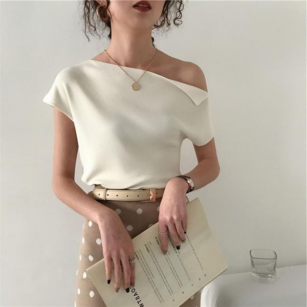 women's t-shirt white off shoulder women t shirts knitting elegant office lady shirt fashion sleeveless tanks clothing
women's t-shirt white off shoulder women t shirts knitting elegant office lady shirt fashion sleeveless tanks clothing