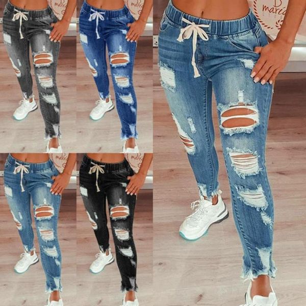 women's jeans plus size fashion casual women elastic drawstring holes long trouser dating streetwear 2021, Blue
women's jeans plus size fashion casual women elastic drawstring holes long trouser dating streetwear 2021, Blue